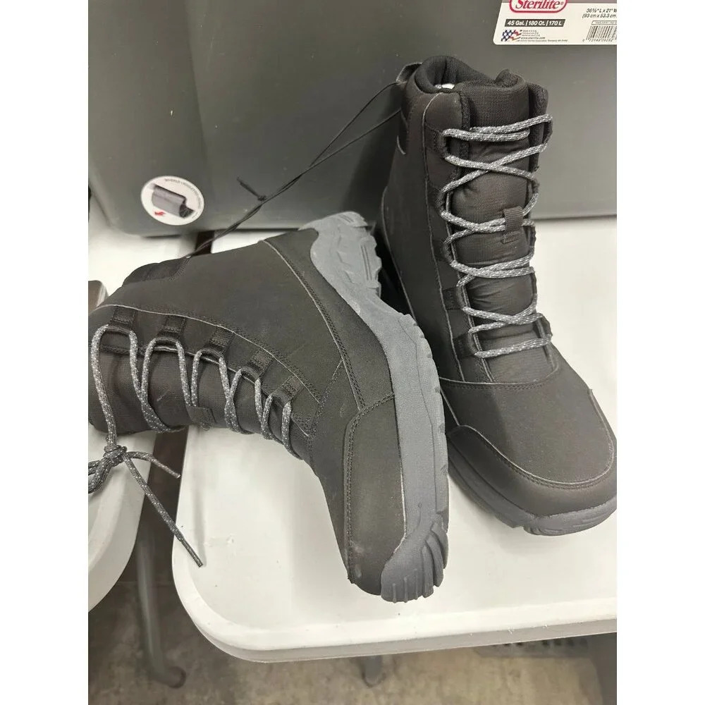 NEW mens black boots all in motion - Picture 2 of 3